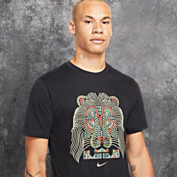 Nike Men's Dri-Fit Lebron James for Greatness Graphic Shirt Multicolor Lion Tee - Picture 3 of 11